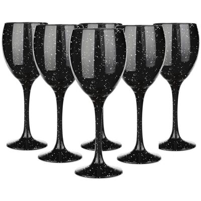 GLASMARK Czarne kieliszki do wina, drinków Galaktyka 300 ml 6 szt GLASMARK Czarne kieliszki do wina, drinków Galaktyka 300 ml 6 szt