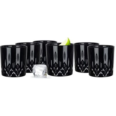 GLASMARK Czarne szklanki do w.hisky 280 ml 6 szt GLASMARK Czarne szklanki do w.hisky 280 ml 6 szt