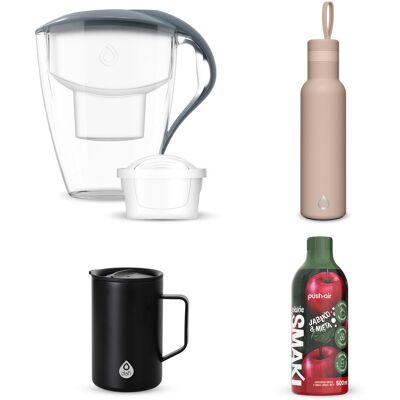 Dafi Zestaw B2U5 Dzbanek Astra + Syrop + Butelka i Kubek Termiczny Dafi Zestaw B2U5 Dzbanek Astra + Syrop + Butelka i Kubek Termiczny