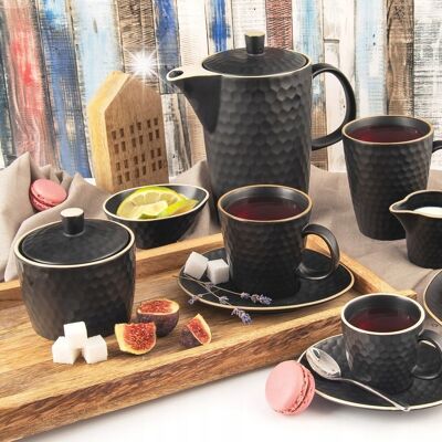 Artemis Dzbanek Ceramiczny Czarny do Zaparzania Podawania Kawy Herbaty Ziół Naparów Artemis Dzbanek Ceramiczny Czarny do Zaparzania Podawania Kawy Herbaty Ziół Naparów