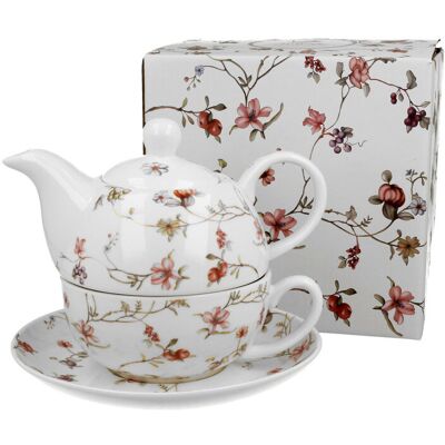 Dzbanek do herbaty porcelanowy z filiżanką i spodkiem DUO SAFA 350 ml Dzbanek do herbaty porcelanowy z filiżanką i spodkiem DUO SAFA 350 ml