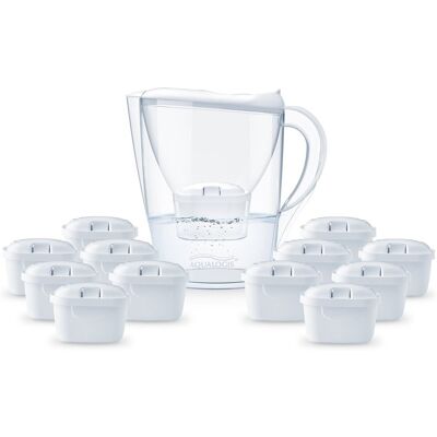 Dzbanek Filtrujący Aqualogis Harmony Biały + 12 Filtrów Pure+ Dzbanek Filtrujący Aqualogis Harmony Biały + 12 Filtrów Pure+