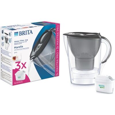 Dzbanek filtrujący Brita Marella Cool Grafit + 3 wkłady Filtrujące Dzbanek filtrujący Brita Marella Cool Grafit + 3 wkłady Filtrujące