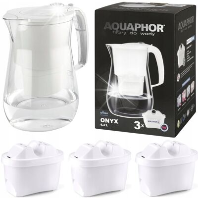 Dzbanek filtrujący do wody Aquaphor Onyx CZARNY 4.2 l +3 WKŁADY MG Maxfor Dzbanek filtrujący do wody Aquaphor Onyx CZARNY 4.2 l +3 WKŁADY MG Maxfor