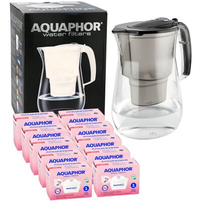 Dzbanek filtrujący wodę Aquaphor Onyx 4.2 L CZARNY TRITAN + 10 Filtrów Wkładów Magnezowych MG+ Dzbanek filtrujący wodę Aquaphor Onyx 4.2 L CZARNY TRITAN + 10 Filtrów Wkładów Magnezowych MG+
