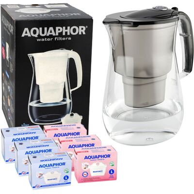 Dzbanek filtrujący wodę Aquaphor Onyx 4.2 L CZARNY TRITAN + 6 Filtrów Wkladów MIX Dzbanek filtrujący wodę Aquaphor Onyx 4.2 L CZARNY TRITAN + 6 Filtrów Wkladów MIX