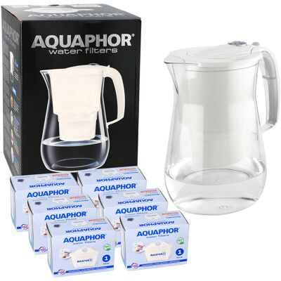 Dzbanek Filtrujący Wodę Aquaphor Onyx 4.2l Biały Tritan + 6 Filtrów Duży Dzbanek Filtrujący Wodę Aquaphor Onyx 4.2l Biały Tritan + 6 Filtrów Duży
