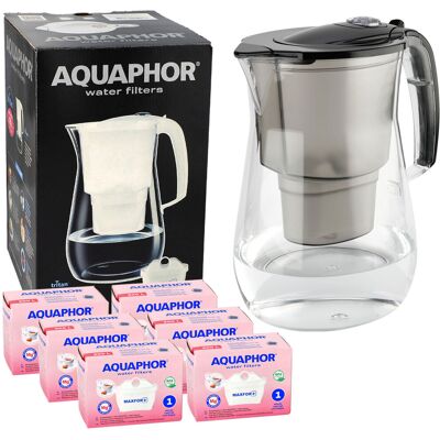 Dzbanek filtrujący wodę Aquaphor Onyx 4.2L CZARNY TRITAN + 6 Filtrów Wkładów Magnezowych MG+ Dzbanek filtrujący wodę Aquaphor Onyx 4.2L CZARNY TRITAN + 6 Filtrów Wkładów Magnezowych MG+