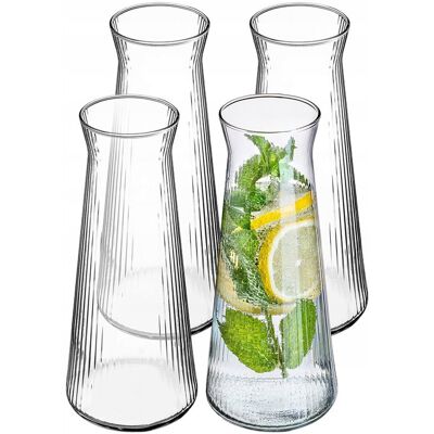 KADAX Dzbanek KARAFKA SZKLANA Do Wody Soków Wina Napoju Praktyczny 1000ml 4szt KADAX Dzbanek KARAFKA SZKLANA Do Wody Soków Wina Napoju Praktyczny 1000ml 4szt