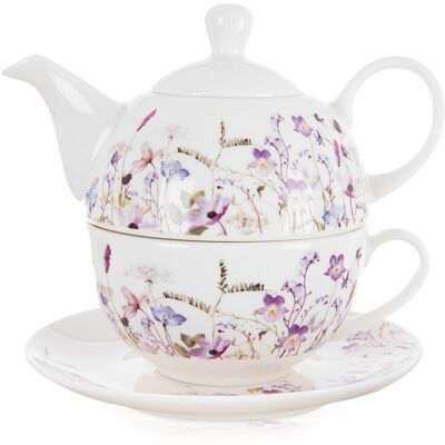 Orion Dzbanek Z Filiżanką Do Herbaty Porcelanowy Kwiaty Louka 3 El. Orion Dzbanek Z Filiżanką Do Herbaty Porcelanowy Kwiaty Louka 3 El.