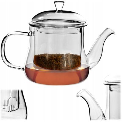 KADAX DZBANEK ŻAROODPORNY SZKLANY Z ZAPARZACZEM DO HERBATY ZIÓŁ 1L 1000 ml DUŻY KADAX DZBANEK ŻAROODPORNY SZKLANY Z ZAPARZACZEM DO HERBATY ZIÓŁ 1L 1000 ml DUŻY