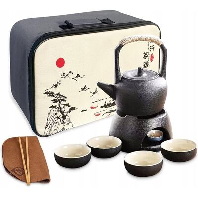 Inny producent FANQUARE ZESTAW DO HERBATY KUNG FU CZARNY PORCELANOWY Z PODGRZEWACZEM Inny producent FANQUARE ZESTAW DO HERBATY KUNG FU CZARNY PORCELANOWY Z PODGRZEWACZEM