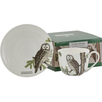 Marco Polo Filiżanka 300 Ml, Spodek 15 Cm, Puszczyk Marco Polo Filiżanka 300 Ml, Spodek 15 Cm, Puszczyk