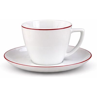 Porcelana Bogucice BGH Filiżanka 350 ml ze spodkiem Waza Modern Czerowna Linia Porcelana Bogucice BGH Filiżanka 350 ml ze spodkiem Waza Modern Czerowna Linia