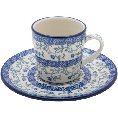 Filiżanka Do Espresso 90 Ml Ze Spodkiem - Ceramika Artystyczna Bolesławiec Filiżanka Do Espresso 90 Ml Ze Spodkiem - Ceramika Artystyczna Bolesławiec