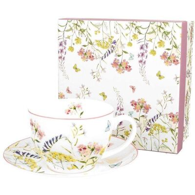 Filiżanka do kawy i herbaty porcelanowa ze spodkiem DUO ALICE 270 ml Filiżanka do kawy i herbaty porcelanowa ze spodkiem DUO ALICE 270 ml