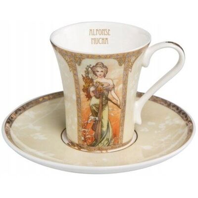 Filiżanka espresso Spring / Summer 100ml Alphonse Mucha Goebel Filiżanka espresso Spring / Summer 100ml Alphonse Mucha Goebel