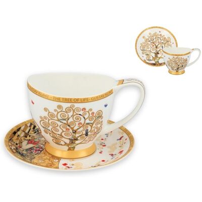 Filiżanka Espresso Vanessa - G. Klimt, Drzewo Życia, Białe Tło (Carmani) Filiżanka Espresso Vanessa - G. Klimt, Drzewo Życia, Białe Tło (Carmani)