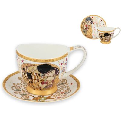 Filiżanka Espresso Vanessa - G. Klimt, Pocałunek, Białe Tło (Carmani) Filiżanka Espresso Vanessa - G. Klimt, Pocałunek, Białe Tło (Carmani)
