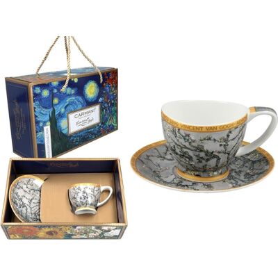 Filiżanka espresso Vanessa - V. van Gogh, Kwitnący Migdałowiec, srebrny (CARMANI) Filiżanka espresso Vanessa - V. van Gogh, Kwitnący Migdałowiec, srebrny (CARMANI)