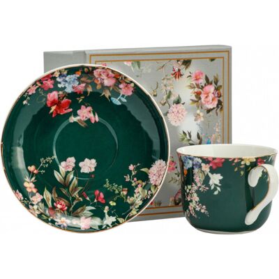 Filiżanka Porcelana Zielona Kwiaty Marco Polo Filiżanka Porcelana Zielona Kwiaty Marco Polo