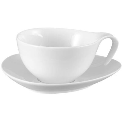 Filiżanka Ze Spodkiem 350 Ml Biała Porcelana TIME DUKA Filiżanka Ze Spodkiem 350 Ml Biała Porcelana TIME DUKA
