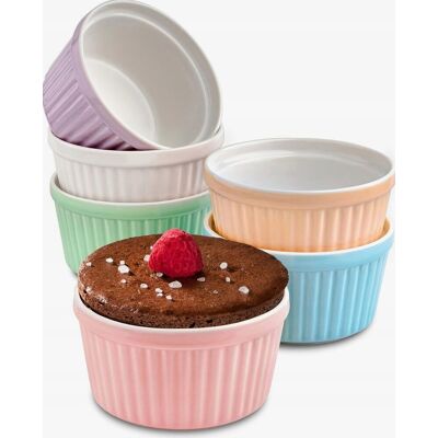 Inny producent FOREMKI 6 SZTUK 200ML CERAMICZNE KOLOROWE ZESTAW DO PIECZENIA SUFLETÓW Inny producent FOREMKI 6 SZTUK 200ML CERAMICZNE KOLOROWE ZESTAW DO PIECZENIA SUFLETÓW