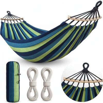 Inny producent Hamak Ogrodowy XXL Dwusobowy z Drążkiem 260x150cm Wytrzymały Torba Inny producent Hamak Ogrodowy XXL Dwusobowy z Drążkiem 260x150cm Wytrzymały Torba