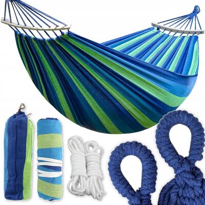 Inny producent Hamak z drążkiem Bluegarden wielokolorowy 220 kg 220 x 150 Inny producent Hamak z drążkiem Bluegarden wielokolorowy 220 kg 220 x 150