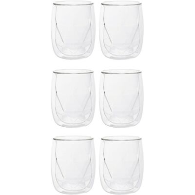HOMLA Zestaw 3x Szklanki CEMBRA MODERN z podwójną ścianką bez ucha, 2 szt. 0,28 l HOMLA Zestaw 3x Szklanki CEMBRA MODERN z podwójną ścianką bez ucha, 2 szt. 0,28 l