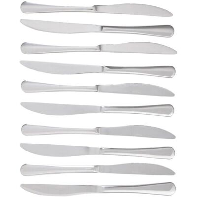 HOMLA Zestaw noży obiadowych VIENNA srebrny 10 szt. 23,2 cm HOMLA Zestaw noży obiadowych VIENNA srebrny 10 szt. 23,2 cm