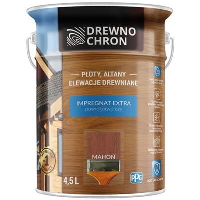 Drewno Chron Impregnat powłokotwórczy Drewnochron Extra 4,5L Mahoń Impr Mahoń 4.5L Drewno Chron Impregnat powłokotwórczy Drewnochron Extra 4,5L Mahoń Impr Mahoń 4.5L