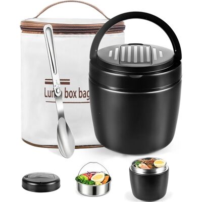 Inny producent Izolowany Lunchbox 1,2l. Podwójna Ścianka Ze Stali Nierdzewnej. Termos Kubek Z Łyżką. Szczelny I Izotermiczny. Idealny Do Posiłków/zup/lunży. W Sam .. Inny producent Izolowany Lunchbox 1,2l. Podwójna Ścianka Ze Stali Nierdzewnej. Termos Kubek Z Łyżką. Szczelny I Izotermiczny. Idealny Do Posiłków/zup/lunży. W Sam ..