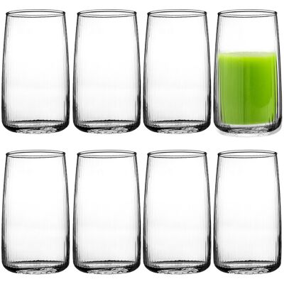 KADAX 8x Szklanki Do Napojów 480ml Drinków Soków Zestaw Szklanek Ryflowane Duże KADAX 8x Szklanki Do Napojów 480ml Drinków Soków Zestaw Szklanek Ryflowane Duże