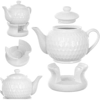 KADAX Dzbanek Do Herbaty Z Podgrzewaczem 900ml Na Herbatę 0,9L Ceramiczny Prezent KADAX Dzbanek Do Herbaty Z Podgrzewaczem 900ml Na Herbatę 0,9L Ceramiczny Prezent
