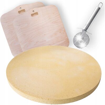 Inny producent KAMIEŃ DO PIZZY VIAGGIO 35 CM + 2 ŁOPATKI + NÓŻ / Viaggio Inny producent KAMIEŃ DO PIZZY VIAGGIO 35 CM + 2 ŁOPATKI + NÓŻ / Viaggio