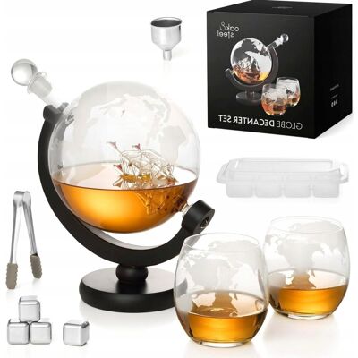 Inny producent Karafka 1500ml Zestaw Szklanki Kamień Szczypce Globus Duża Szczelna Czarna Inny producent Karafka 1500ml Zestaw Szklanki Kamień Szczypce Globus Duża Szczelna Czarna