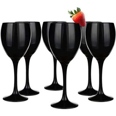 Kieliszki Czarne Glasmark Zestaw 6Szt Na Wino Czerwone Białe 300Ml Kieliszki Czarne Glasmark Zestaw 6Szt Na Wino Czerwone Białe 300Ml