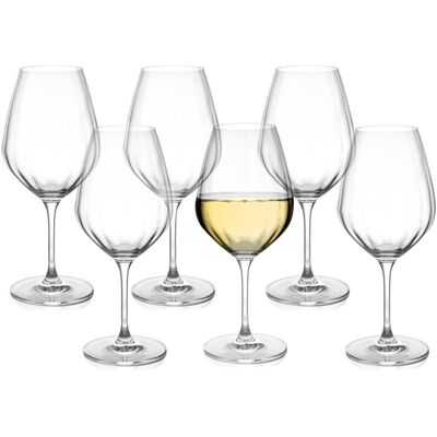 Kieliszki Do Białego Wina 550 Ml 6 Szt. Szkło Kryształowe Prism DUKA Kieliszki Do Białego Wina 550 Ml 6 Szt. Szkło Kryształowe Prism DUKA