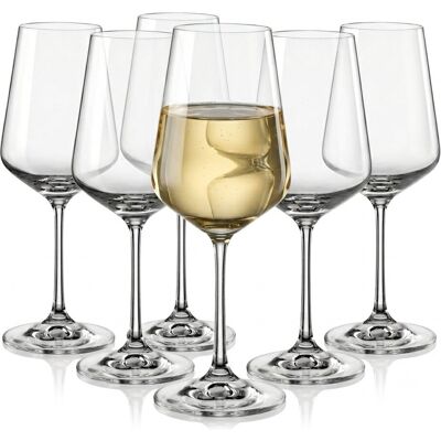 KIELISZKI DO WINA BIAŁEGO BOHEMIA SANDRA 350 ML x 6 SZT KIELISZKI DO WINA BIAŁEGO BOHEMIA SANDRA 350 ML x 6 SZT