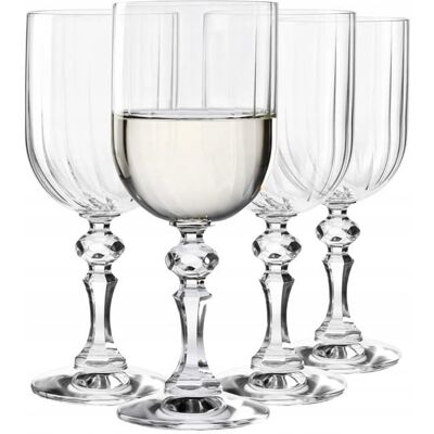 Kieliszki do wina Paris KROSNO 4szt 300ml eleganckie na tłoczonej nodze Kieliszki do wina Paris KROSNO 4szt 300ml eleganckie na tłoczonej nodze