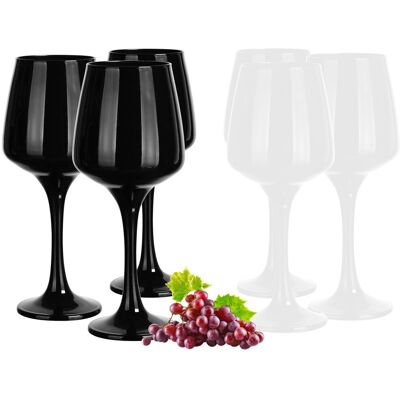 Kieliszki Wino Białe Czerwone Glasmark Zestaw 6szt 3xbiały 3xczarny 360ml Kieliszki Wino Białe Czerwone Glasmark Zestaw 6szt 3xbiały 3xczarny 360ml