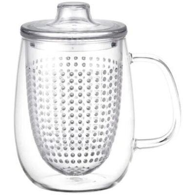 Kinto - Szklany kubek do herbaty z zaparzaczem UNITEA 550ml, clear Kinto - Szklany kubek do herbaty z zaparzaczem UNITEA 550ml, clear