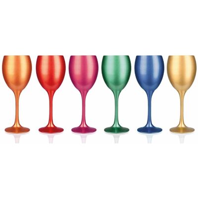 GLASMARK Kolorowe kieliszki do wina, drinków 300 ml 6 szt GLASMARK Kolorowe kieliszki do wina, drinków 300 ml 6 szt