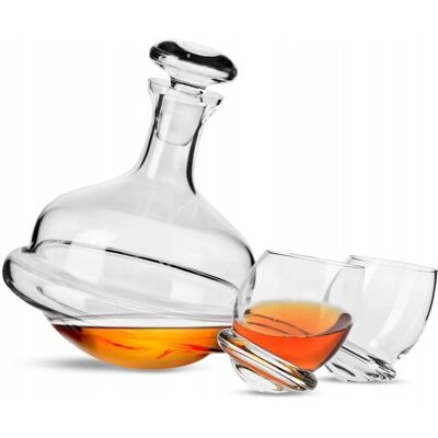 Krosno Komplet Do Whisky Roly-Poly Karafka 2 Szklanki Krosno Komplet Do Whisky Roly-Poly Karafka 2 Szklanki