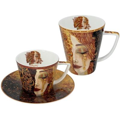 Carmani Komplet filiżanka i kubek Gustav Klimt Złote Łzy Carmani Komplet filiżanka i kubek Gustav Klimt Złote Łzy