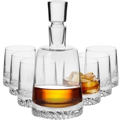 Komplet Szklanek I Karafka Do Whisky Krosno Fjord, 7 Elementów Komplet Szklanek I Karafka Do Whisky Krosno Fjord, 7 Elementów