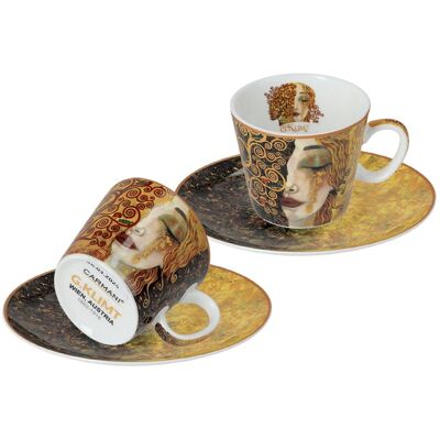 Kpl. 2 filiżanek espresso - G. Klimt, Złote łzy (białe i czarne tło) (CARMANI) Kpl. 2 filiżanek espresso - G. Klimt, Złote łzy (białe i czarne tło) (CARMANI)