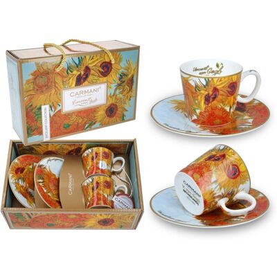 Kpl. 2 Filiżanek Espresso - V. Van Gogh - S?Θoneczniki (Carmani) Kpl. 2 Filiżanek Espresso - V. Van Gogh - S?Θoneczniki (Carmani)