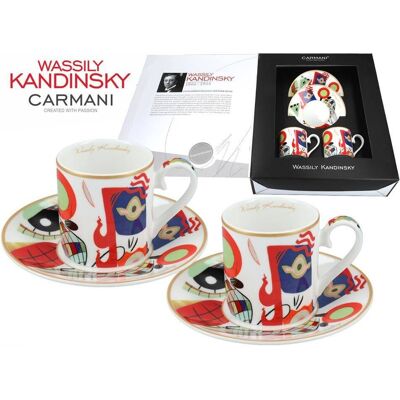 Kpl. 2 filiżanek espresso - Wassily Kandinsky, Muses (CARMANI) Kpl. 2 filiżanek espresso - Wassily Kandinsky, Muses (CARMANI)